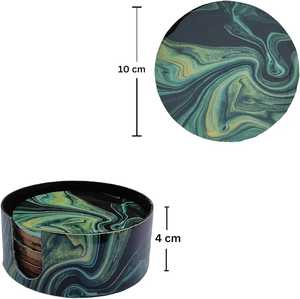 ที่รองแก้วไม้สำหรับเครื่องดื่มในสีต่างๆทำจากไม้ Meena - Product Image 3