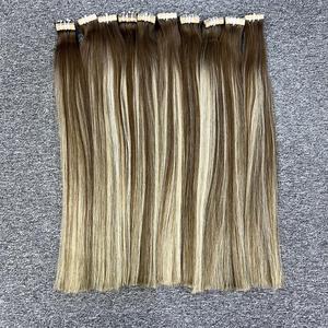 100% extensiones de cabello humano liso natural en color piano cabello crudo vietnamita de un donante en Formato de Cinta - Product Image 5