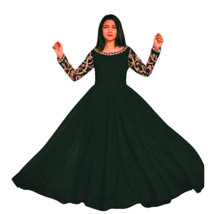 Vestidos de Fiesta Estilo Anarkali de Georgette con Dupatta de Georgette para Mujer, Ropa de Boda y Festivales, Vestido Punjabi - Product Image 6