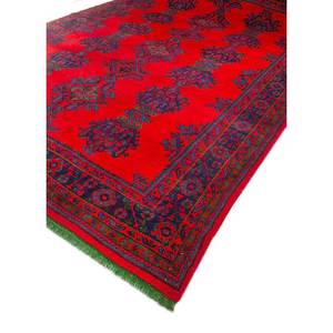 Alfombra Grande de Lana Anudada a Mano Aalam, Diseño Abstracto con Medallón Rojo Naranja, Rectangular, para el Hogar, Modelo Paem-337, para Entrada, Pasillo, Sala de Estar - Product Image 2