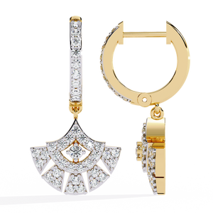 Brilliant 18K Gold <b>Earring</b> with Lab-Grown <b>Diamond</b> Premium <b>Diamond</b> <b>Earrings</b> - Product Image 2
