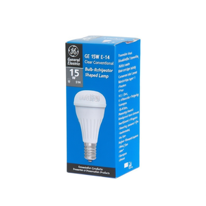 Ampoule GE 15W E-14 transparente de forme conventionnelle, 1 pièce, pour réfrigérateur ou projecteur - Product Image 2