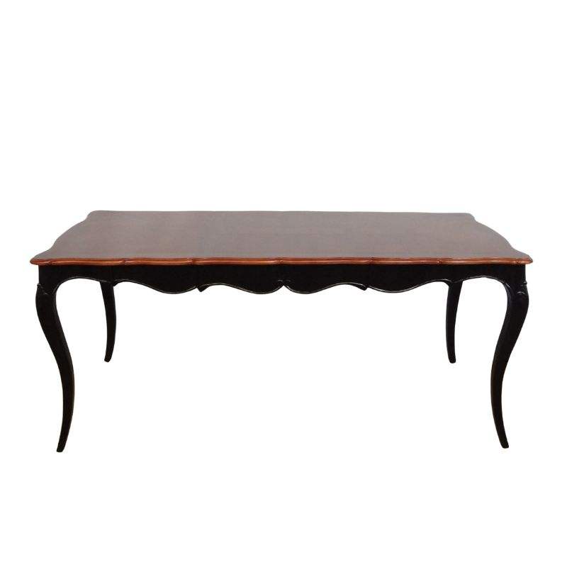 Black Painted  and Wood Stain Top