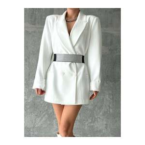 Ceinture élastique ornée de pierres - Noir-Argent - Product Image 1