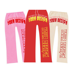 กางเกงสเวตแพนท์ทรงหลวมสบายแบบใหม่ คุณภาพสูง ทรงขากว้างตรง ผ้าฝ้าย 100% เอวยางยืด รับสกรีนโลโก้ - Product Image 6