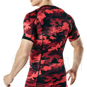 Nouveau T-shirt tendance Rash Guard 100% T-shirts à col rond en polyester avec compression et tissu personnalisable - Product Image 4