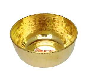 Hammered Medium Size Round Brass Serving Bowl <b>Decorative</b> Kitchenware for Salad <b>Egg</b> Beating Candy Serving Versatile Mixing Bowl - Product Image 1