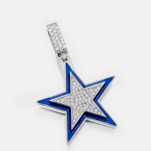 Pendentif Hip Hop personnalisé en alliage plaqué or avec diamants, style urbain et bling-bling - Product Image 1