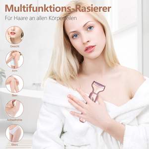 Afeitadora Eléctrica Portátil para Mujer 2 en 1, Húmeda y Seca, con Doble Cuchilla para Cara, Brazos, Piernas, Axilas y Línea del Bikini, Resistente al Agua - Product Image 5