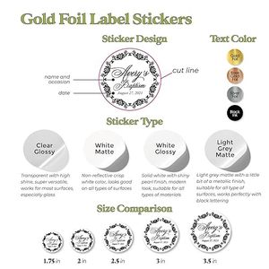 Autocollants de baptême en feuille d'or transparente en gros |   Étiquettes Religieuses Personnalisées |   Autocollants de baptême en vrac pour événements et commerce de détail - Product Image 6
