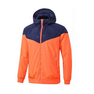 Chaqueta cortavientos con capucha con temática de fútbol impermeable para hombre Abrigos de talla grande - Product Image 2