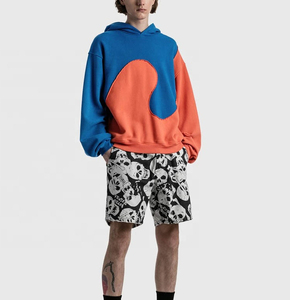 Sudadera con Capucha Corta de Diseño Personalizado para Hombre, Estilo Urbano de Invierno, Corte Holgado, Impermeable, Ecológica y de Tejido Grueso - Product Image 1