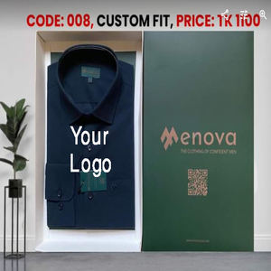 Vente chaude solide 100% coton hommes chemise décontractée formelle écologique séchage rapide nouveauté Design à la mode coloré - Product Image 5