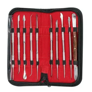 Ensemble d'outils de spatule de cire à découper 10 pièces Gravers de cire de dentiste chirurgical, Instruments dentaires de précision - Product Image 1
