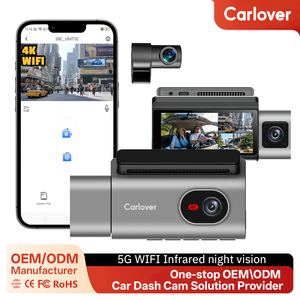 Caméra embarquée Carlover 4K <span class=keywords><strong>Fisheye</strong></span> 3 canaux, caméra embarquée 4K AI pour voiture, caméra embarquée 3 canaux 5G WIFI, caméra embarquée 4K+1K+1K pour voiture - Product Image 1