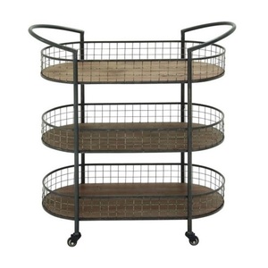 Chariot de bar de service alimentaire chariot à 3 étagères pour décoration chariot de bar hôtel chariot cuisine chariot mobile maison hôtel - Product Image 2