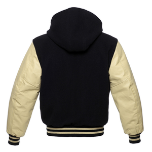 Nouveau style tendance, veste varsity pour homme en 100% laine, surdimensionnée, respirante, antibactérienne, coupe-vent, col montant, à capuche, pour l'hiver - Product Image 2