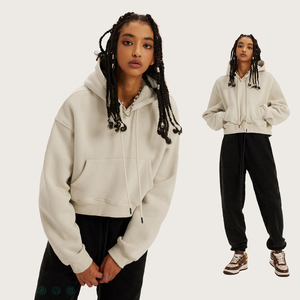 เสื้อสเวตเชิ้ตโอเวอร์ไซส์ผ้าฝ้ายหนานุ่มคุณภาพดี สไตล์เกาหลี ไหล่ตก แบบสวมหัว มีฮู้ด สำหรับสาวๆ ขายดี รับผลิตตามแบบ - Product Image 5