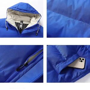 Veste matelassée en coton coupe-vent décontractée pour homme, épaisse et chaude, à capuche, parka matelassée, coupe ample, devant pour l'automne et l'hiver, vêtements d'extérieur - Product Image 5