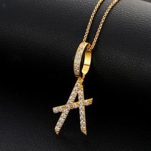 Collar con Colgante de Letra del Alfabeto de la A a la Z, Joyería con Iniciales de Diamantes Cultivados en Laboratorio VVS1, Collar con Letra Chapado en Oro Amarillo Personalizado - Product Image 5