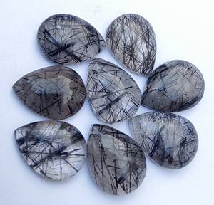 พลอยควอตซ์คริสตัลอัญมณีทรงลูกแพร์ทำจากทับทิมสีดำหลวมขนาด8-20มม. 8มม. ความสูง8มม. สำหรับบุคคลที่สามขายส่ง - Product Image 4