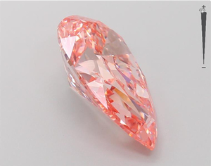 ลูกแพร์เจียระไนทรงสี่เหลี่ยมประดับเพชรสีชมพู3.51 CT VS VVS ปลูกด้วยใบประกาศนียบัตรของ IGI - Product Image 2