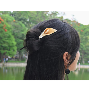 Beautiful horn hair stick, natural handicraft hair stick, <b>brooch</b>, Vietnam handmade origin, custom. - Product Image 6