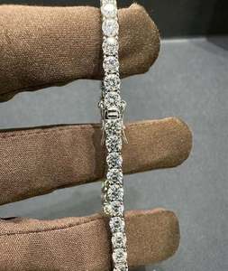 Colgante de Plata de Ley 925 con Moissanita VVS de 5 mm, Corte Princesa, Estilo Hip Hop, con Probador de Diamantes - Product Image 3