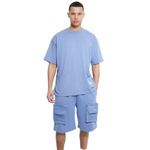 T-shirt élégant imprimé sur mesure par OEM T-shirt Boxy T-shirt tricoté avec poche cargo en polyester uni pour le travail T-shirts pour hommes - Product Image 1