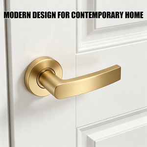 Tianyi Flattened <b>Square</b> Bar Lever Handle Passage Split Base Door Lock Project Wooden Office Hallway Satin Finish Supply - Product Image 4