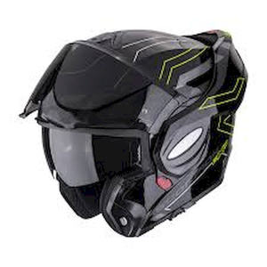 Casco Modular Abatible EXO-TECH EVO para PC, Talla XL, Diseño Predator con Visera Doble y Cierre Rápido para Motocicletas y Motocross - Product Image 2