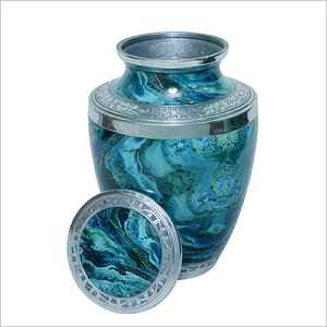 Urnes funéraires en aluminium faites à la main, style Art déco moderne, style unique, urnes et pots commémoratifs pour cendres d'adultes - Product Image 1