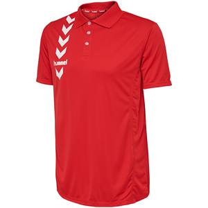 Set of 5 hummel <b>Polo</b> <b>Shirts</b> - <b>Red</b>, 100% Polyester and Breathable - Size L - Product Image 2