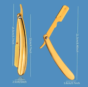 Rasoir professionnel pour hommes bord droit barbier rasoir couteaux manuel barbe en toute sécurité rasage barbier lame unique rasoirs pour hommes - Product Image 3