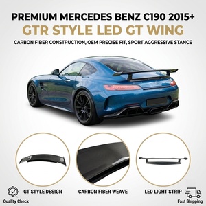 Spoiler Posteriore in Fibra di Carbonio Stile <span class=keywords><strong>GTR</strong></span> con Luce LED per <span class=keywords><strong>Mercedes</strong></span> Benz AMG GT <span class=keywords><strong>GTR</strong></span> C190 Coupé 2 Porte 2015+ S9 - Product Image 2