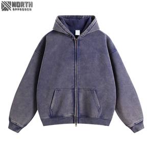 Premium Men's 350 Gsm <b>Oversized</b> <b>Fleece</b> <b>Hoodie</b> Washed Plain Boxy Winter Cotton Design Embroidered Logo Sweatshirt Sweater hoodies - Product Image 5