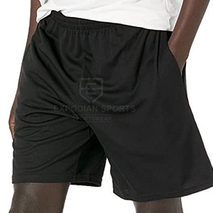 Pantalones cortos de MMA ligeros de secado rápido con cintura elástica media informal sólida de poliéster 100% al por mayor para venta en línea - Product Image 1