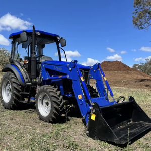 Tractor de Ruedas de 90 CV con Tracción en las 4 Ruedas, Transmisión de Engranajes, Caja de Cambios Automática con Motor, Bomba y Rodamiento para Uso Agrícola - Product Image 1