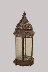 Linterna de metal de diseño tradicional de alta demanda con vidrio para la decoración del jardín del hogar - Product Image 2