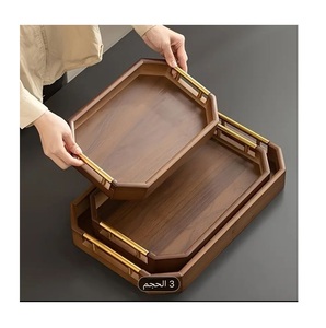 ถาดเสิร์ฟไม้ดีไซน์แบบดั้งเดิมใช้งานได้หลากหลายทนความร้อนใช้ในโรงแรมทานอาหารในบ้าน - Product Image 1