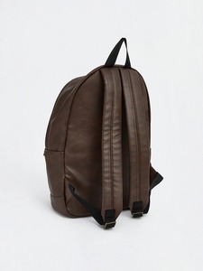 OEM ODM Private Label Custom Logo Men's Brown Faux <b>Leather</b> <b>Backpack</b> Business Travel Laptop <b>Backpack</b> <b>Large</b> Capacity Daypack - Product Image 5