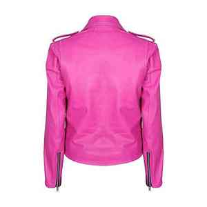 Nouvelle veste courte en cuir véritable pour femmes, style motard, haute qualité, imperméable, écologique, décontractée, style personnalisé - Product Image 4