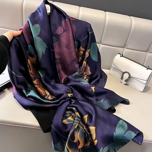 Custom 100% Silk <b>Scarf</b> <b>For</b> Women High Quality Breathable Light-weight Stylish Printed Pattern Hot Fashion Daily Wear Women <b>Scarf</b> - Product Image 5