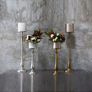 Portavelas de Pilar dorado hecho a mano con impresión personalizada, decoración del hogar, portavelas de aluminio y Metal a la venta, precio al por mayor - Product Image 4