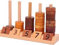 Juguetes de conteo de madera unisex, juguetes educativos de matemáticas y bloques de números, clasificador de formas para niños de todas las edades