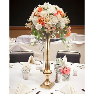 Set of 2 Handmade Metal <b>Vase</b> Silver Flower <b>Stand</b> for Tabletop Wedding Birthday Event Party Decorations Centerpieces - Product Image 2