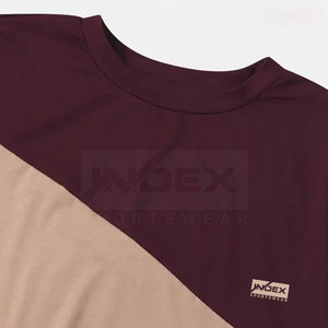 Contraste Trim Última moda Nuevo diseño Camiseta Ropa de calle Logotipo impreso personalizado Hombres Camisetas - Product Image 3