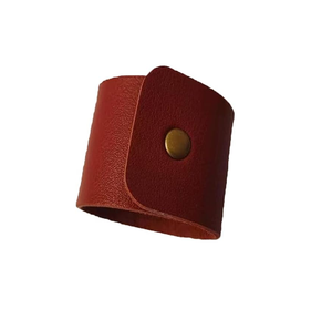 Leather Napkin Rings Decorative <b>Wedding</b> Table Decor Designer Gold Matt Napkin Ring - Product Image 2