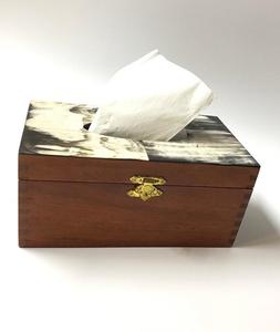 Stylis buffalo horn Napkin <b>Storage</b> Tissue <b>Boxes</b> Durable Wooden Great for Weddings Dining and Home Decor - Product Image 1