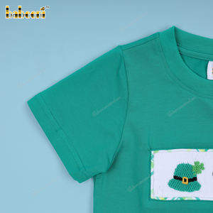 2-Piece Smocked <b>Mardi</b> <b>Gras</b> <b>Outfit</b> for Boys ODM OEM 100% Cotton OEKO-TEX Certified Casual BB3447 Theme Clothing Set - Product Image 6